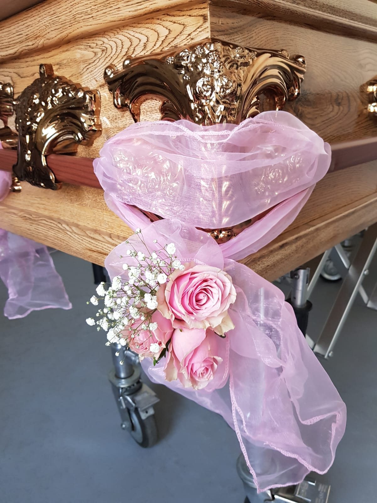 Floral coffin tribute